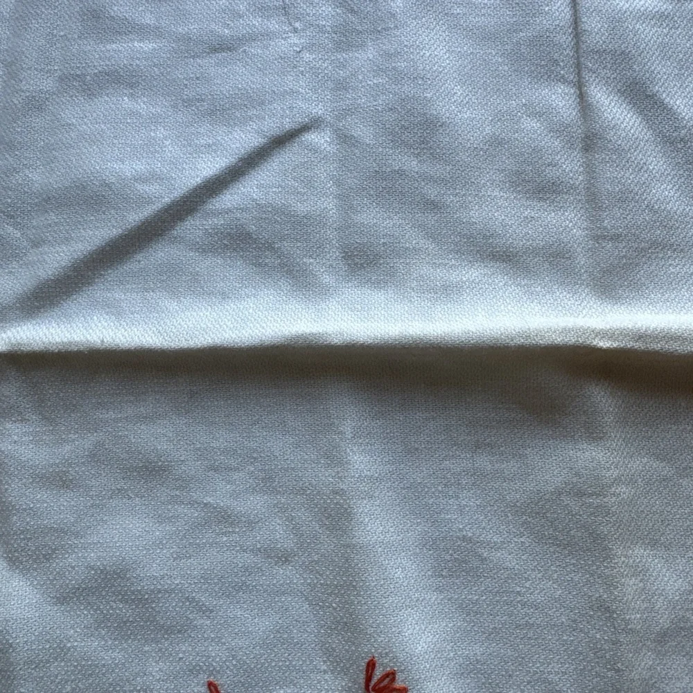 Vintage Tea Towel With An Owl And Tea Pot Embroidered